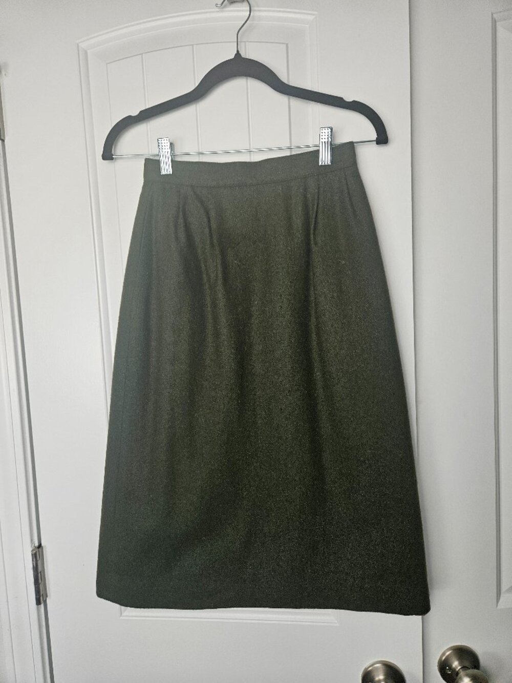 Adolfo Esprit Wool Army Green Olive Skirt Women's XS